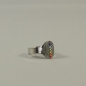 Ring Blume des Lebens aus Edelstahl Ø 15mm mit 7 Swarovski Kristallen 
